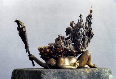 die wahre Versuchung des heiligen Antonius (Bronze & Schlacke auf Schamottstein, 1997)