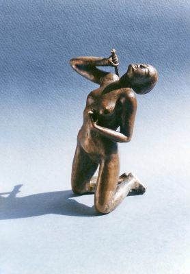Sterbende Amazone (Bronze, h 13cm, 1992)