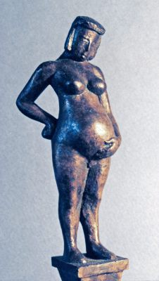 kleine Schwangere (Bronze, h 34 cm, 1992)