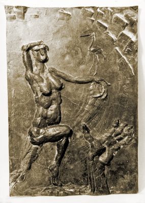 PRUDENTIA (Bronze, Relief h 40 cm, 1991)