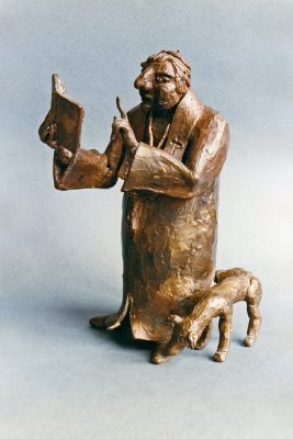 ein Papst (Bronze, h 17 cm, 1990)