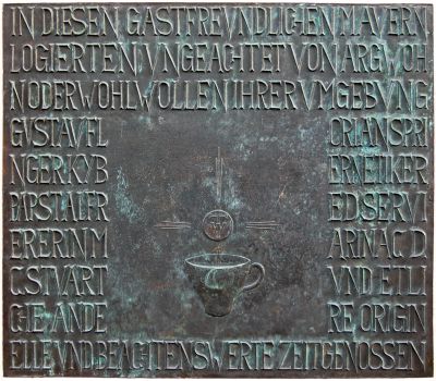 Tafelkultur in Bronze (Bronze, 50 x 40 cm, 1992)