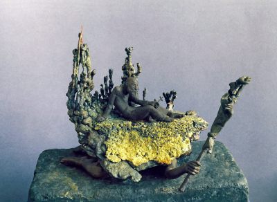 die wahre Versuchung des heiligen Antonius (Bronze & Schlacke auf Schamottstein, 1997)