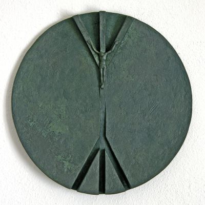 CRVX III - Lebenskreuz (Relief, Bronze d 22 cm, 1992 (Arbeitsskizze))