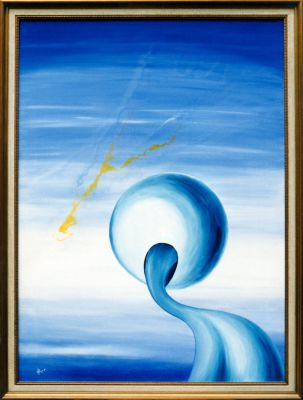 Dialog einer nie ausgeführten Berührung (Öl auf Leinwand, 70 x 100 cm 1990)